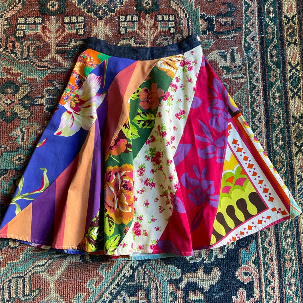 vintage dolce & gabbana pattern skirt